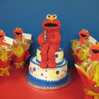 3D Elmo & Elmo Cookie Bouquet 3D Elmo & Elmo Cookie Bouquet