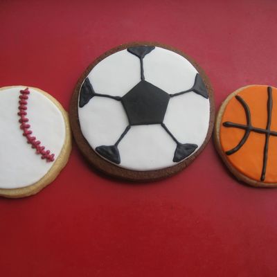Sports Balls, Baseball, Soccer Ball, Basket Ball Cookies Sports Balls, Baseball, Soccer Ball, Basket Ball Cookies
