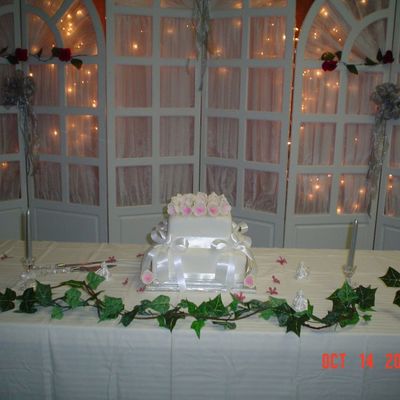 Square Fondant Covered Wedding Cake Square Fondant Covered Wedding Cake
