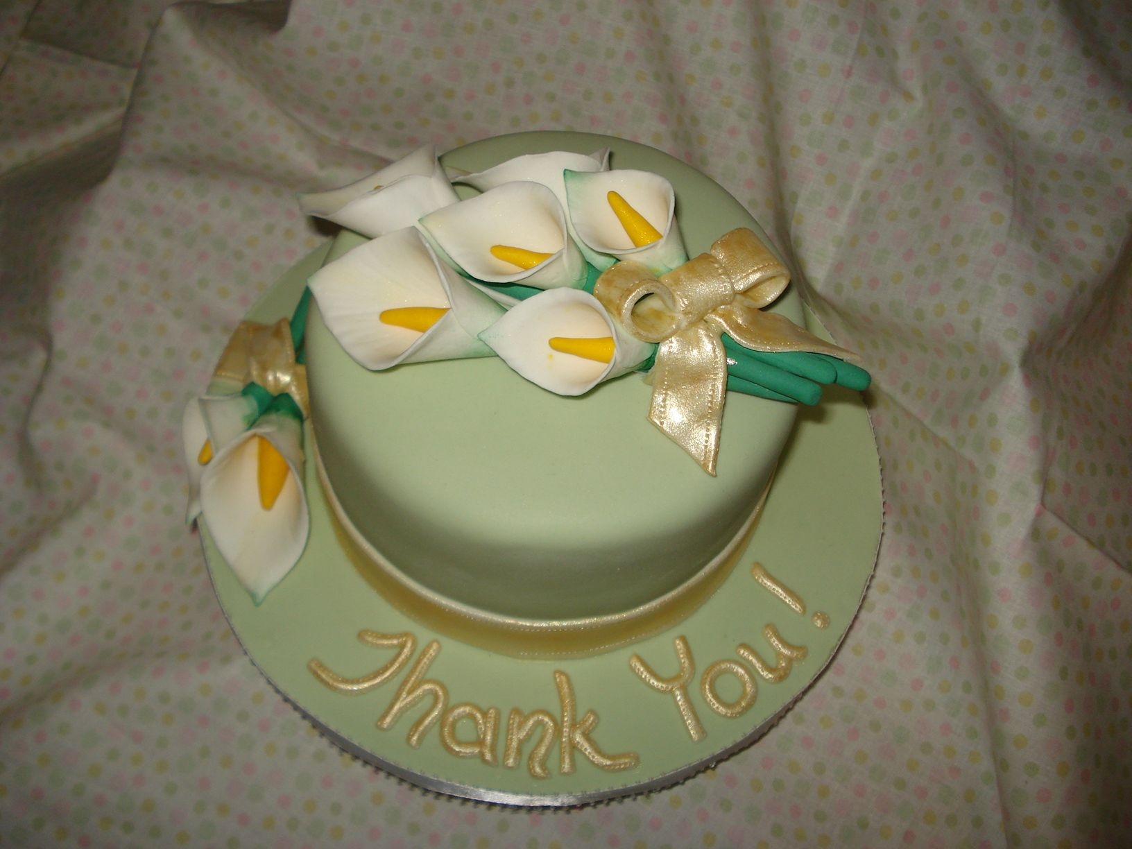 Calla Lily "thank You!" Cake Calla Lily "thank You!" Cake