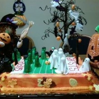 Halloween Football Cake Halloween Football Cake