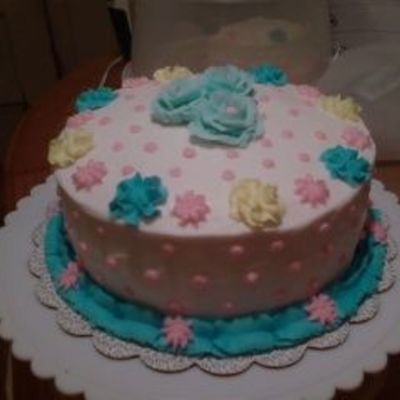 Blue & Pink Birthday Cake Blue & Pink Birthday Cake