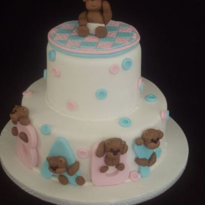 Buttons And Bears Shower Cake Buttons And Bears Shower Cake