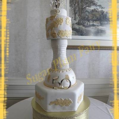 Golden Wedding Anniversary Cake Golden Wedding Anniversary Cake