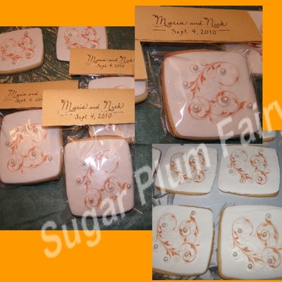 Golden Anniversary Cookie Favors Golden Anniversary Cookie Favors