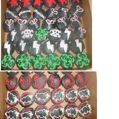 Black Cupcakes With Logos Black Cupcakes With Logos