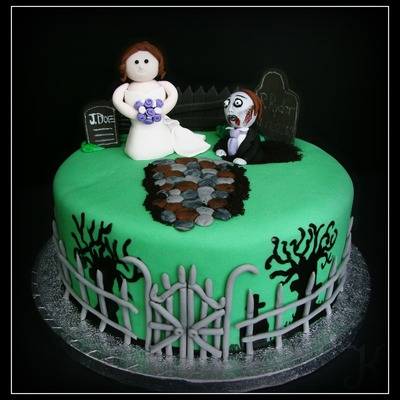 Zombie Groom on Cake Central