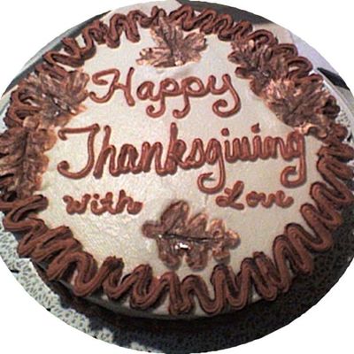 Pumpkin Spice Simple Thanksgiving Cake on Cake Central