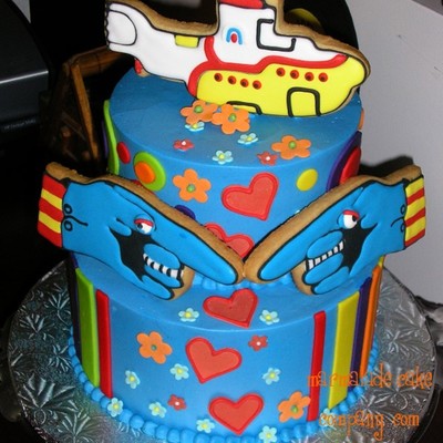 Beatles "yellow Submarine" & "white Album" Cakes Beatles "yellow Submarine" & "white Album" Cakes