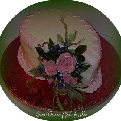 Rose Spray Anniversary/birthday Cake Rose Spray Anniversary/birthday Cake