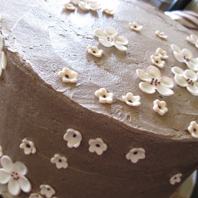 S'mores Cake, Gumpaste Blossoms S'mores Cake, Gumpaste Blossoms