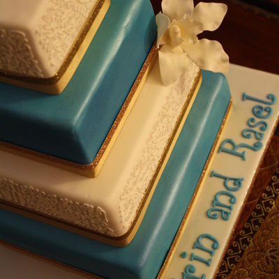Teal Engagement on Cake Central