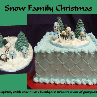 Snow Family Christmas on Cake Central