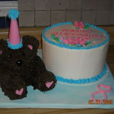 Party Bear With Traditional Birthday Cake Party Bear With Traditional Birthday Cake