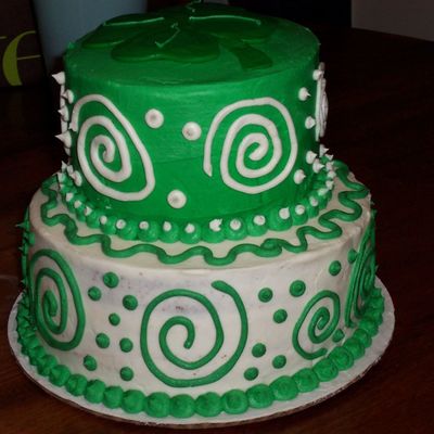 Green/white St Patty's Stacked Cake Green/white St Patty's Stacked Cake
