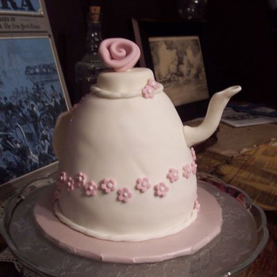 Teapot Cake Pink Flowers Teapot Cake Pink Flowers