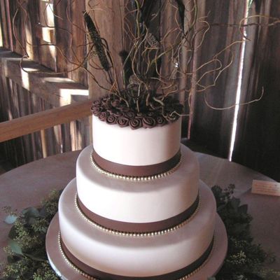 Ribbon Rose - Dried Topper Cake Ribbon Rose - Dried Topper Cake