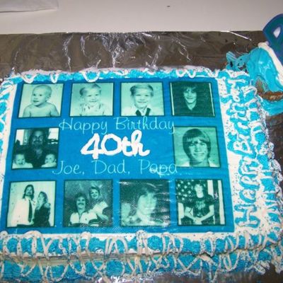 Dad's 40Th Birthday Photo Cake Dad's 40Th Birthday Photo Cake