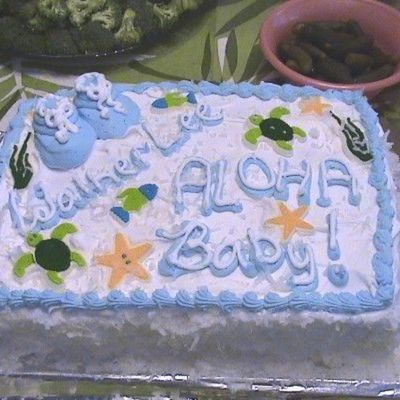 Tropical Baby Shower Cake Tropical Baby Shower Cake