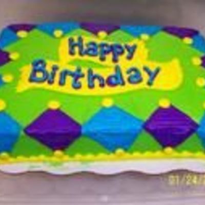 1/4 Sheet Blue/green/ Purple on Cake Central