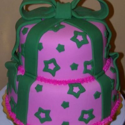 Pink And Green With Stars on Cake Central