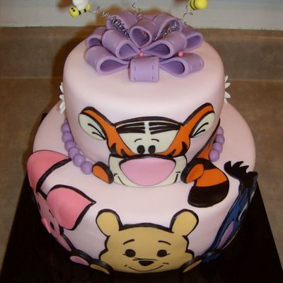 Peek A Pooh Shower Cake Peek A Pooh Shower Cake