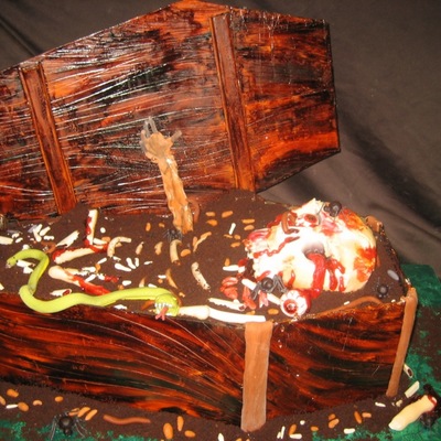 Zombie Coffin on Cake Central
