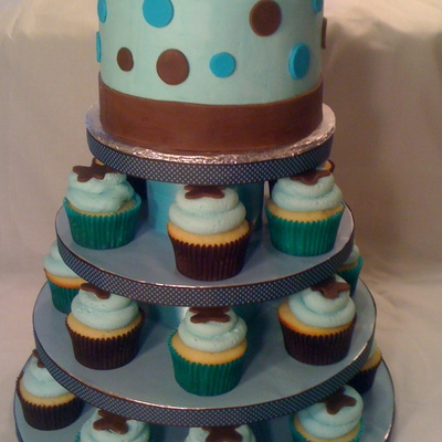 Bears & Polka Dots Baby Shower Cupcake Tower Bears & Polka Dots Baby Shower Cupcake Tower