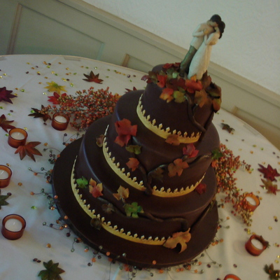 Fall Theme Wedding Cake Fall Theme Wedding Cake