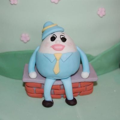 Closeup Of Humpty Dumpty From Mother Goose Cake Closeup Of Humpty Dumpty From Mother Goose Cake
