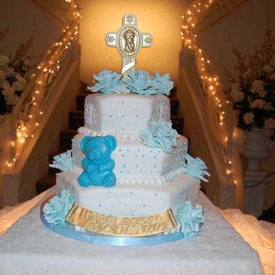 Baby Boy Christening Cake Baby Boy Christening Cake