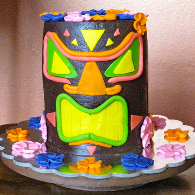 Hawaiian Tiki God Father's Day Cake Hawaiian Tiki God Father's Day Cake