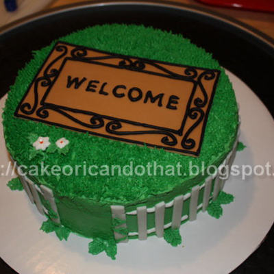 Welcome Mat: House Warming Cake Welcome Mat: House Warming Cake