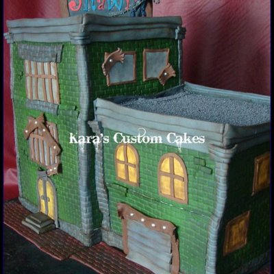 Spiderman Street Scene Cake Spiderman Street Scene Cake