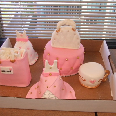 Mini Dress, Purse, Shopping Bag And Teacup Cake Mini Dress, Purse, Shopping Bag And Teacup Cake