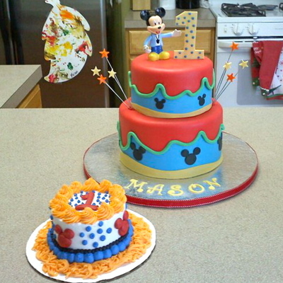 Mason's Mickey Mouse Cake Mason's Mickey Mouse Cake