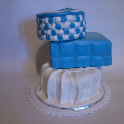 Blue And White Cake Blue And White Cake