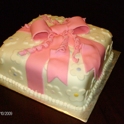 First Fondant Cake Decorating Class Project on Cake Central