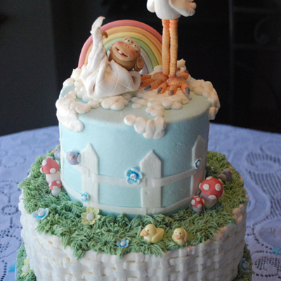 Buttercream Baby Shower Cake on Cake Central