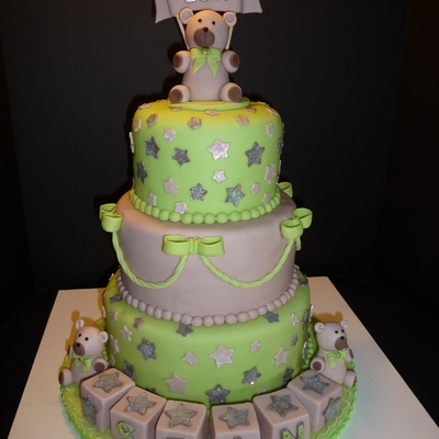 Bear Baptism Cake Bear Baptism Cake