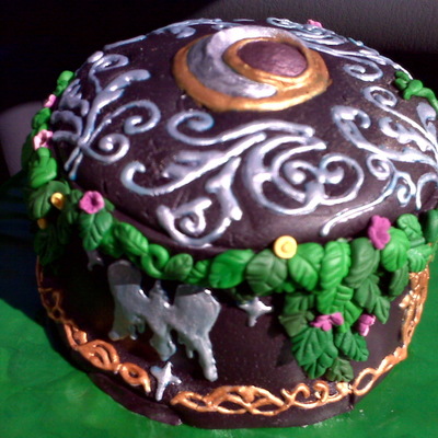 Night Ef/ Darnassian Inspired Cake Night Ef/ Darnassian Inspired Cake
