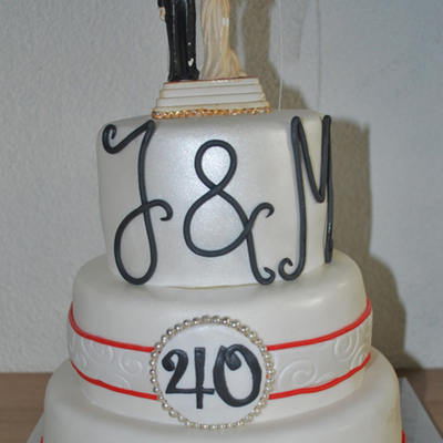 40Th Anniversary Wedding Cake 40Th Anniversary Wedding Cake