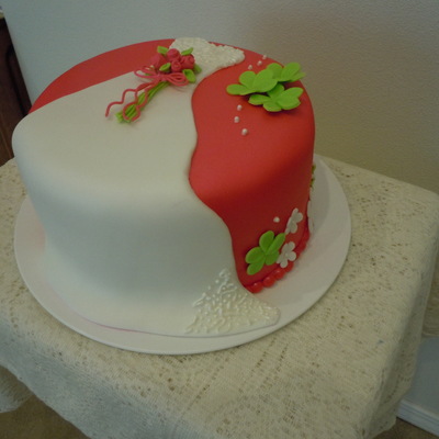 Hot Pink And Lime Green Shower on Cake Central