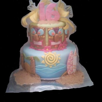 Tiki/luau Themed Cake Tiki/luau Themed Cake