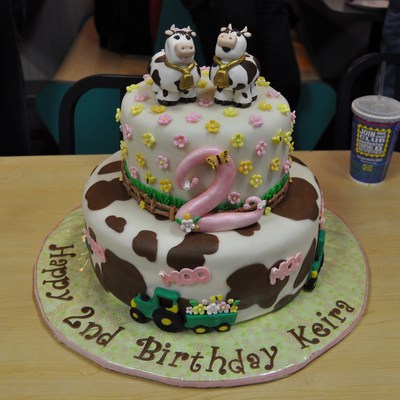 Whimsical Cow And Tractor Cake! Whimsical Cow And Tractor Cake!