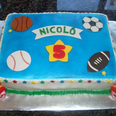 Sports Themed Birthday Cake Sports Themed Birthday Cake