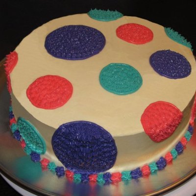 Polkadot Confetti Cake With Cream Cheese Frosting on Cake Central