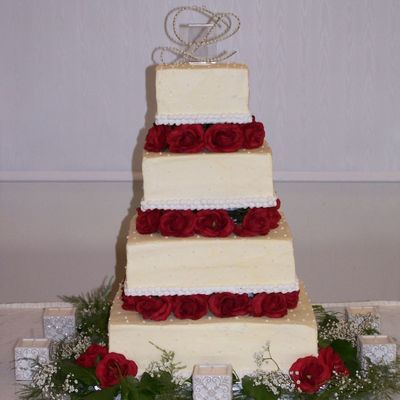 Monogram Wedding Cake on Cake Central