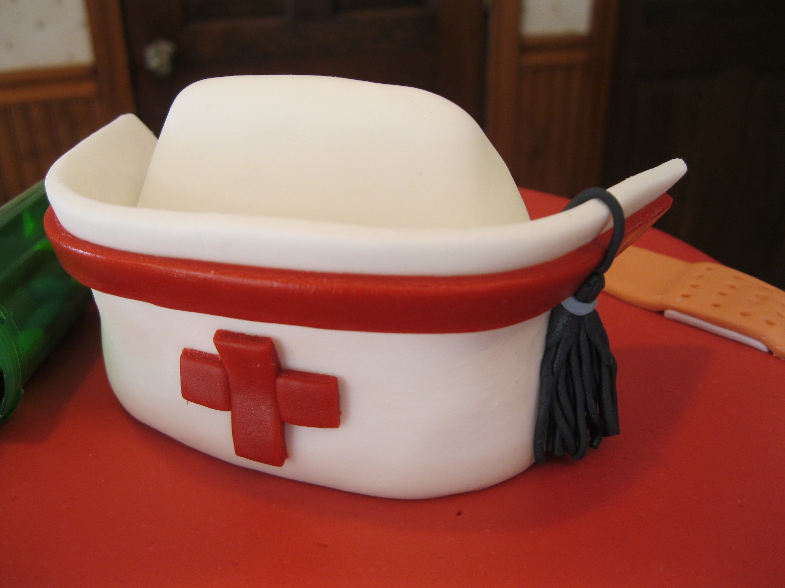 Nursing Graduate Fondant Cap And Rn Logo Toy Stethescope