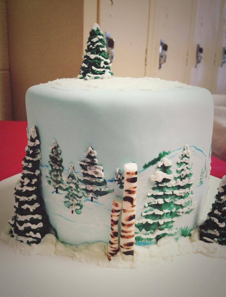 Christmas Village Cake - CakeCentral.com